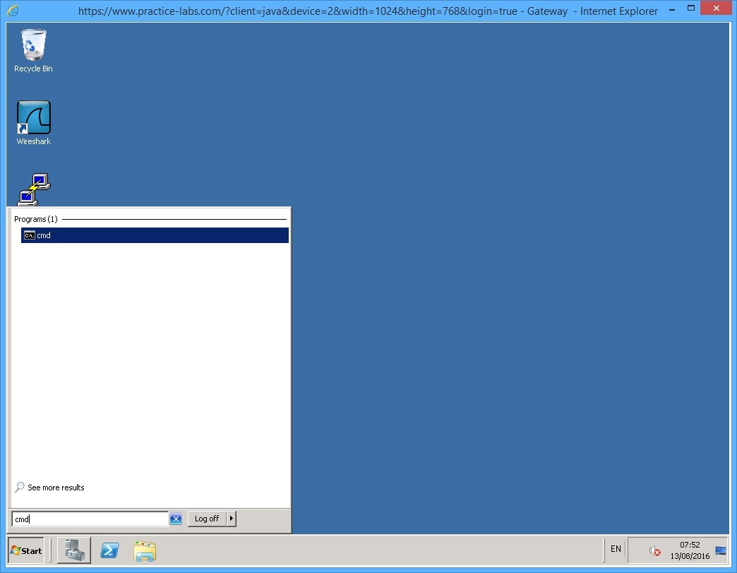 Practice Labs screenshot.